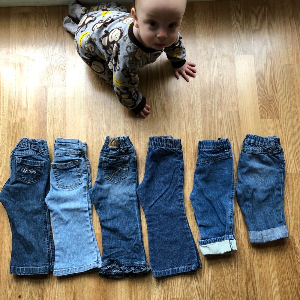 LOT OF 6!!! 18m Girls Jeans